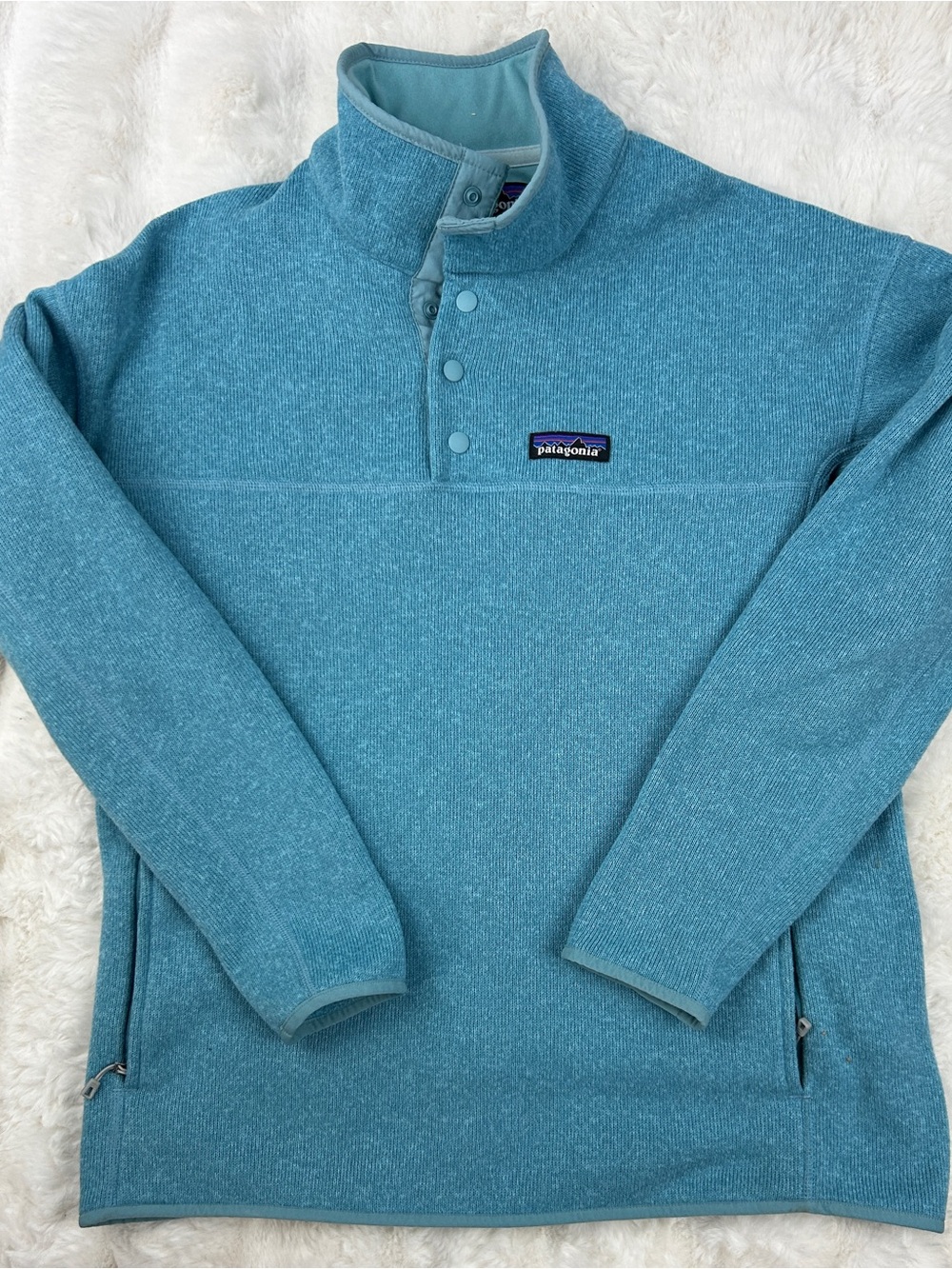 Patagonia Light Teal Fleece Pullover